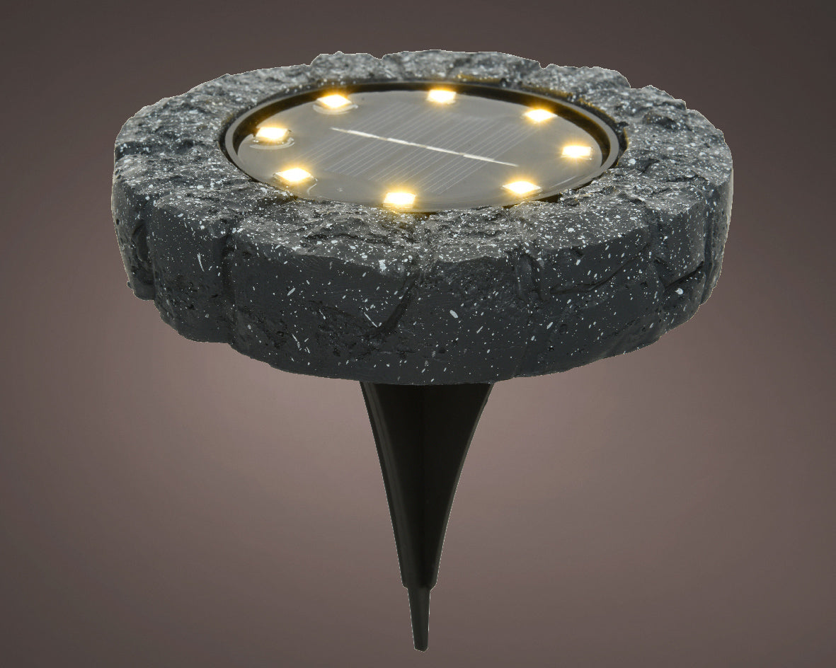 Luce Solare Polyresin DM11.20 x H2.30cm - Illuminazione Solare per Esterni Elegante Luce Solare Polyresin DM11.20 x H2.30cm - Illuminazione Solare per Esterni Elegante